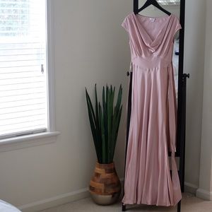 Ghost London Pale Pink Satin Gown